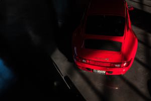 Red 1996 Porsche 993 C4S 911 rear