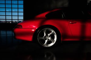 Red 1996 Porsche 993 C4S 911 wheel