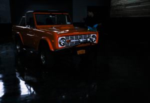 1969 orange ford bronco front