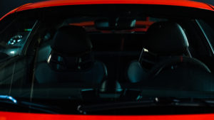 interior shot of a porsche gt3 through the windshield