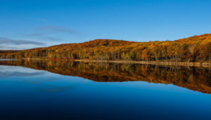 a lake in the fall