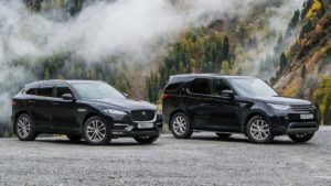 jaguar and range rover SUVs outdoors