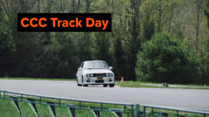 bmw driving on a track