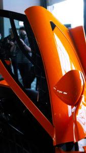 Close up of a McLaren door