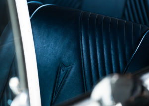 1965 pontiac lemans blue leather seat